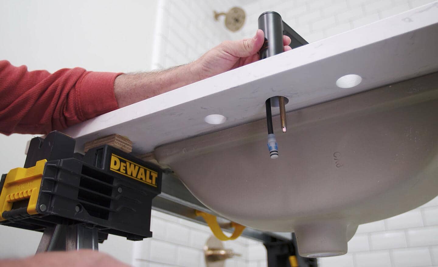 How to Install a Bathroom Vanity and Sink The Home Depot